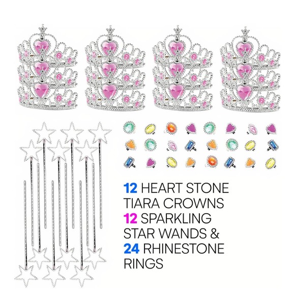 Neliblu Princess Dress-Up Set - Tiara, Wands, Rings - Pretend Play Fun! Toys - Picture 5 of 7